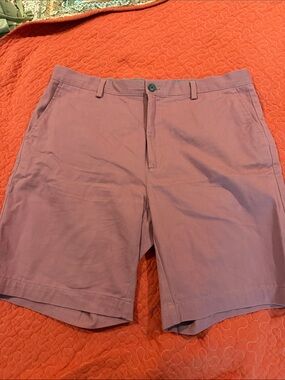 Amazon Men's Flat-Front Shorts in Mauve